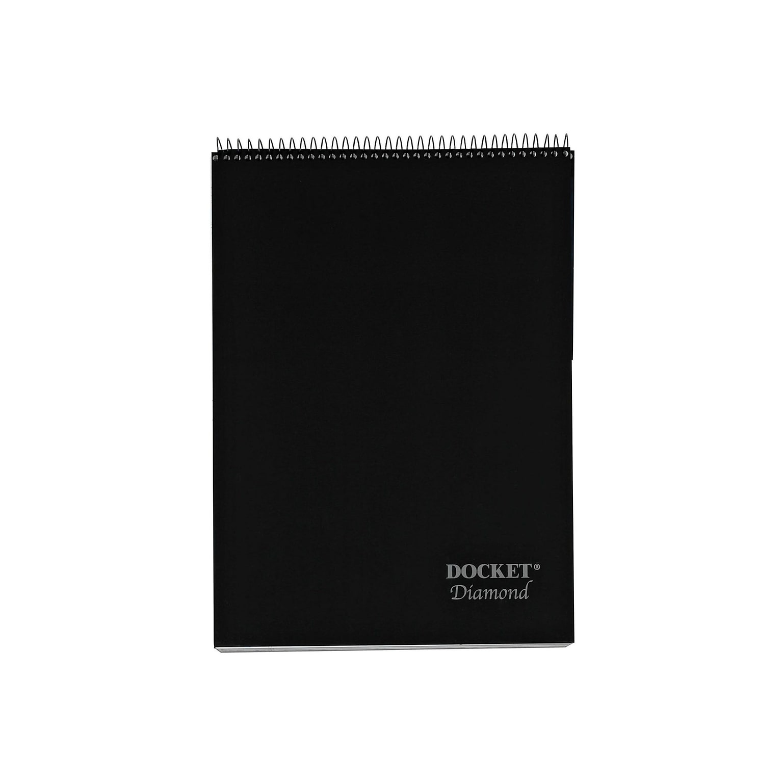 TOPS Docket Diamond Notepad, 8.5 x 11.75, Wide Ruled, Black, 60 Sheets/Pad (TOP 63978)