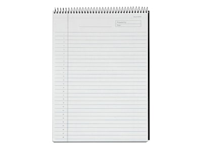 TOPS Docket Diamond Notepad, 8.5 x 11.75, Wide Ruled, Black, 60 Sheets/Pad (TOP 63978)