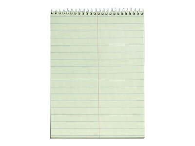 TOPS Steno Pad, 6" x 9", Gregg Ruled, Green tint, 60 Sheets/Pad (TOP 8001)