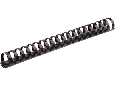 Fellowes 1 1/2" Plastic Binding Spine Comb, 340 Sheet Capacity, Black, 50/Pack (52368)