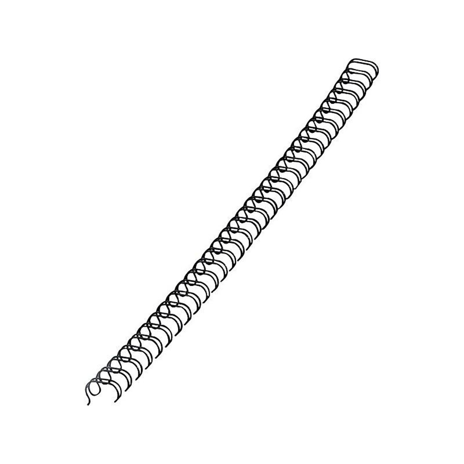 Fellowes 3/8 Metal Wire Binding Spine, 80 Sheet Capacity, Black, 25/Pack (52541)
