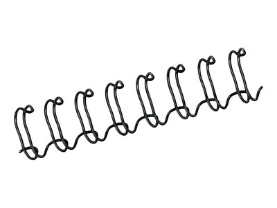 Fellowes 3/8" Metal Wire Binding Spine, 80 Sheet Capacity, Black, 25/Pack (52541)