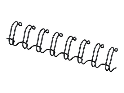 Fellowes 3/8" Metal Wire Binding Spine, 80 Sheet Capacity, Black, 25/Pack (52541)