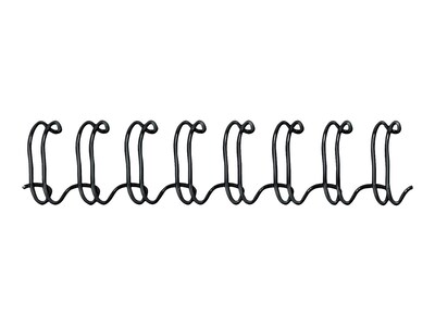 Fellowes 3/8" Metal Wire Binding Spine, 80 Sheet Capacity, Black, 25/Pack (52541)