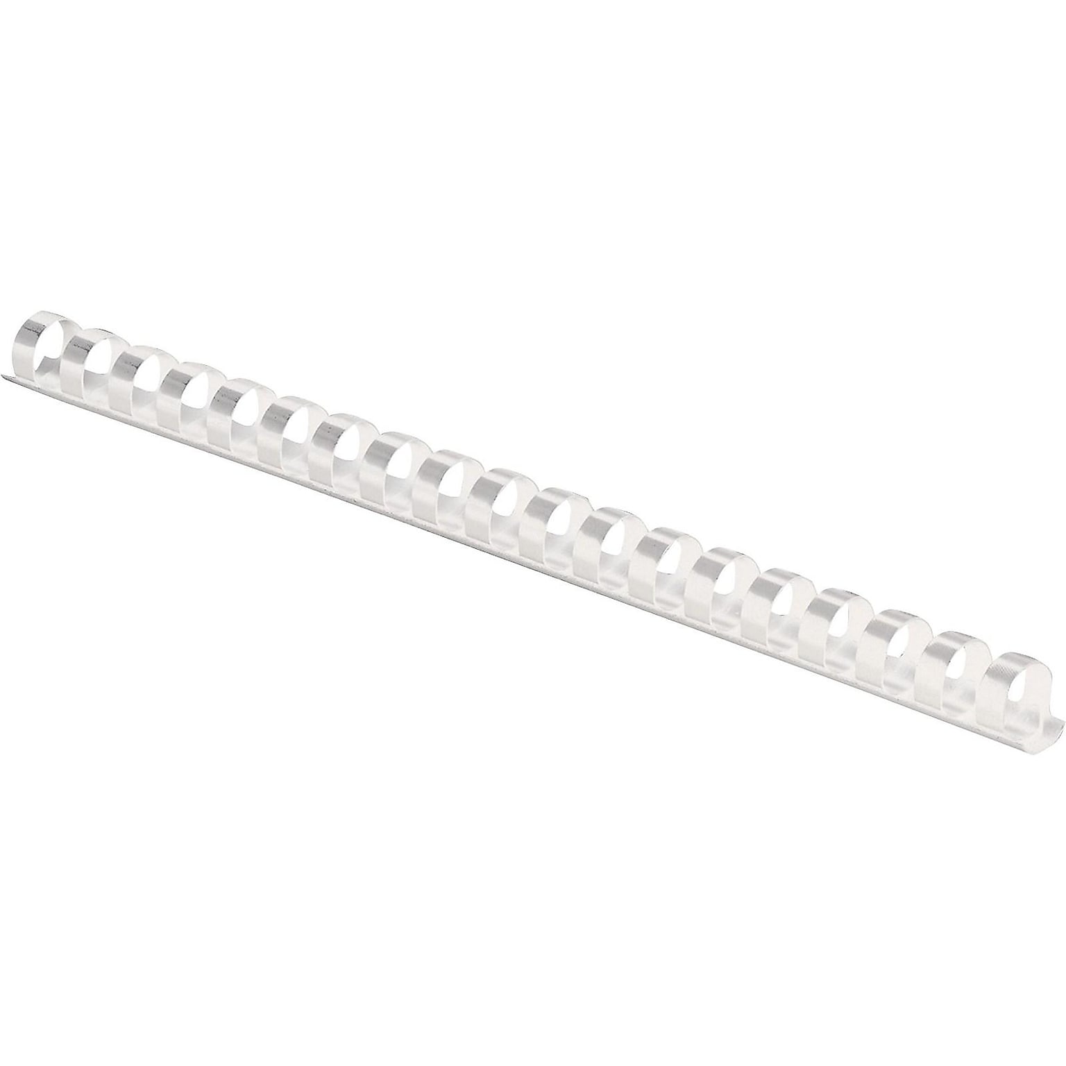 Fellowes 1/2 Plastic Binding Spine Comb, 90 Sheet Capacity, White, 100/Pack (52372)