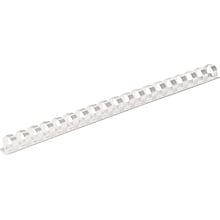 Fellowes 1/2 Plastic Binding Spine Comb, 90 Sheet Capacity, White, 100/Pack (52372)