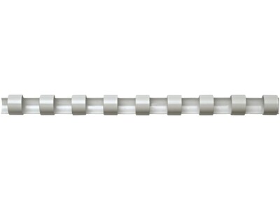 Fellowes 1/2" Plastic Binding Spine Comb, 90 Sheet Capacity, White, 100/Pack (52372)