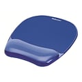 Fellowes Crystals Gel Mouse Pad/Wrist Rest Combo, Non-Skid Base, Blue (91141)