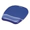 Fellowes Crystals Gel Mouse Pad/Wrist Rest Combo, Non-Skid Base, Blue (91141)