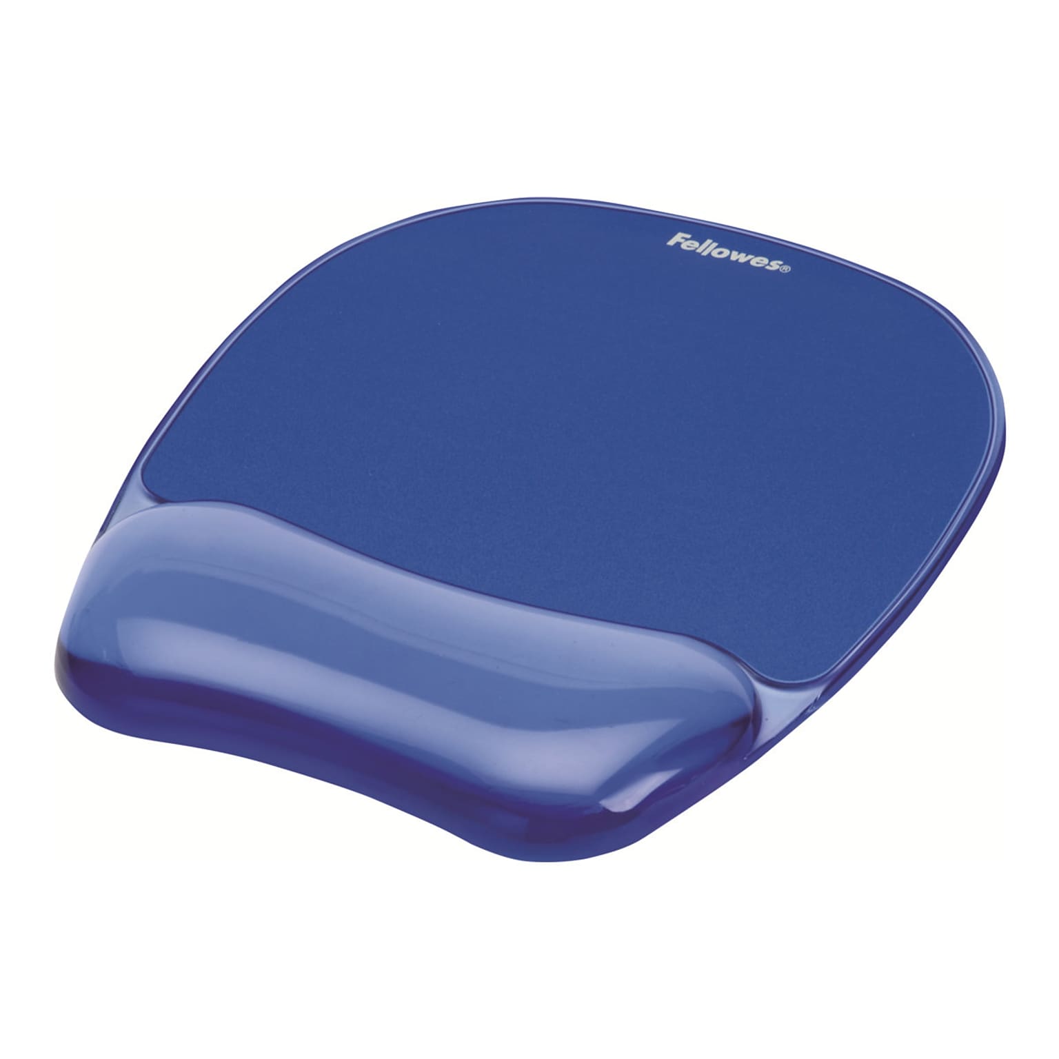 Fellowes Crystals Gel Mouse Pad/Wrist Rest Combo, Non-Skid Base, Blue (91141)