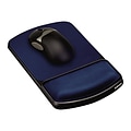 Fellowes Gel Mouse Pad/Wrist Rest Combo, Non-Skid Base, Sapphire/Black (98741)