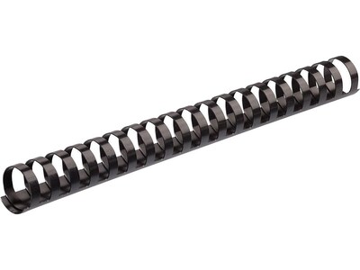 Fellowes 1" Plastic Binding Spine Comb, 200 Sheet Capacity, Black, 50/Pack (52328)