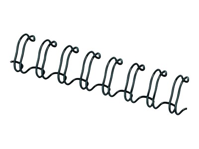 Fellowes 1/2" Metal Wire Binding Spine, 100 Sheet Capacity, Black, 25/Pack (5255401)