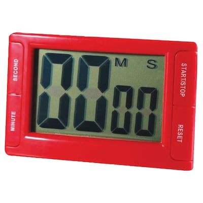 Ashley Productions Big Red Digital Timer 3.75 x 2.5 with Magnetic Backing and Stand, Pack of 2 (AS