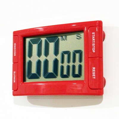 Ashley Productions Big Red Digital Timer 3.75 x 2.5 with Magnetic Backing and Stand, Pack of 2 (AS