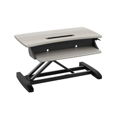 Ergotron WorkFit-Z Mini Adjustable Standing Desk Converter, Gray Woodgrain (33-458-917)