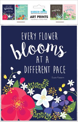 Barker Creek Art Prints, Petals & Prickles, 4/Set (BC3113)
