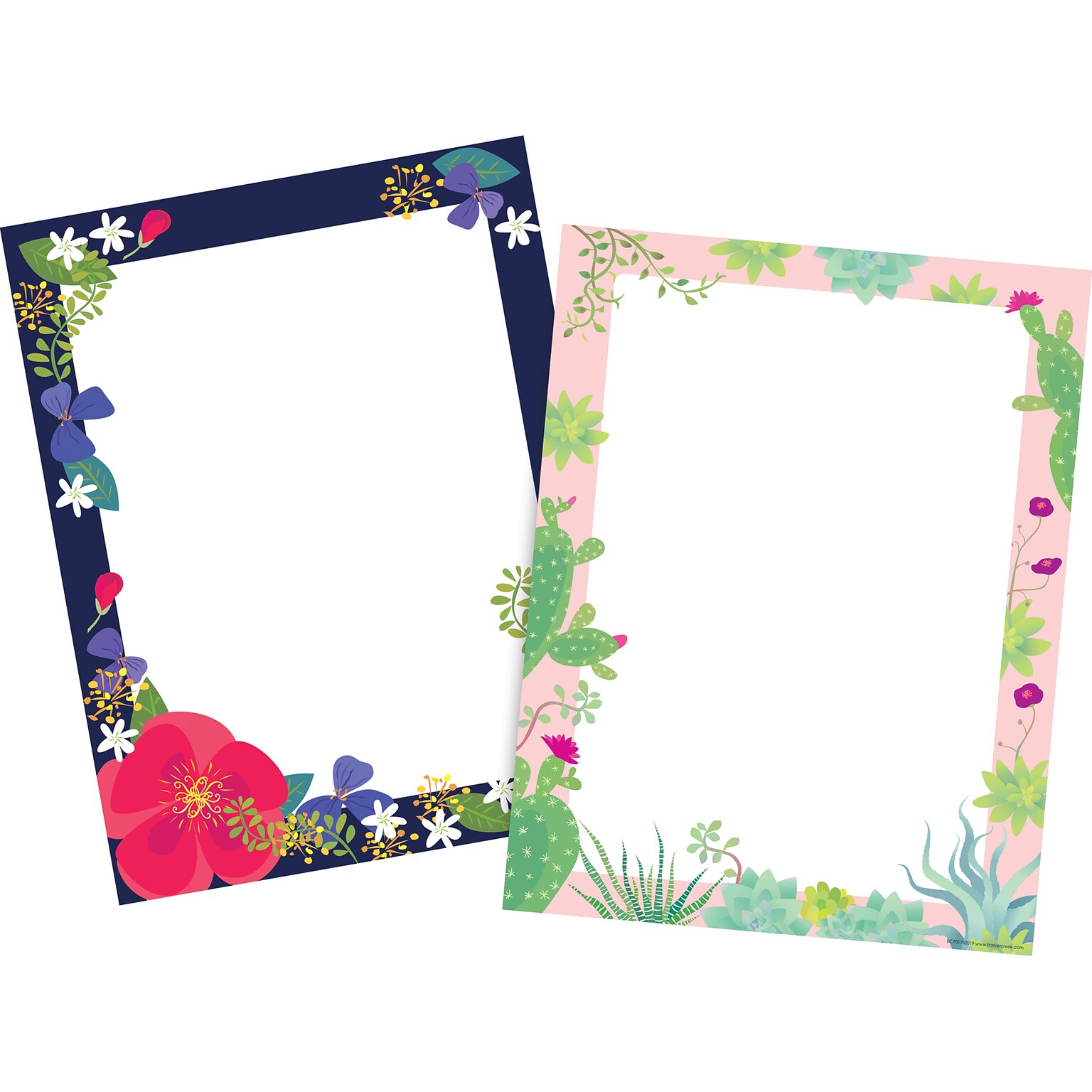 Barker Creek Petals & Prickles Computer Paper, 8.5 x 11, 60 lbs., Multicolored, 100 Sheets/Pack (BC3882)