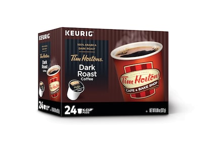 Tim Hortons Dark Roast Arabica Coffee, K-Cup Pod, 24/Box (063209112790)