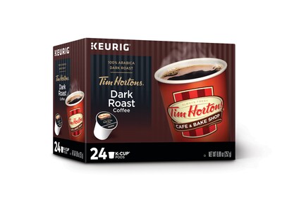 Tim Hortons Dark Roast Arabica Coffee, K-Cup Pod, 24/Box (063209112790)