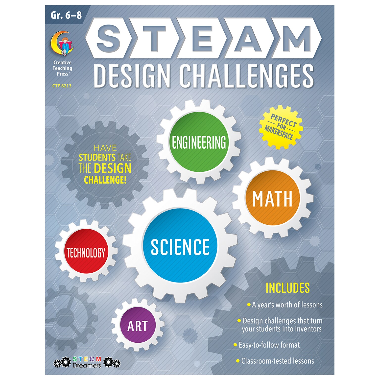 Creative Teaching Press STEAM Design Challenges, Grades 6-8 (CTP8213)