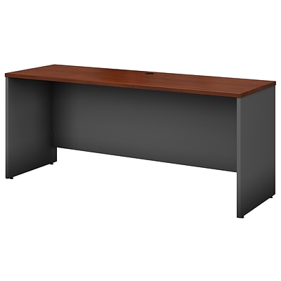 Bush Business Furniture Westfield 72W x 24D Credenza Desk, Hansen Cherry/Graphite Gray (WC24426)