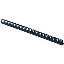 Fellowes 3/8 Plastic Binding Spine Comb, 55 Sheet Capacity, Navy, 100/Pack (52505)