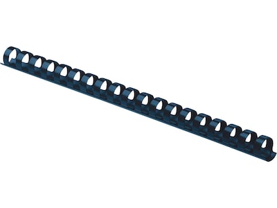 Fellowes 1/2" Plastic Binding Spine Comb, 90 Sheet Capacity, Navy, 100/Pack (52501)