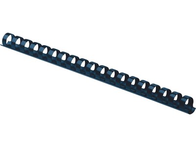 Fellowes 1/2 Plastic Binding Spine Comb, 90 Sheet Capacity, Navy, 100/Pack (52501)