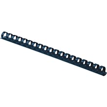 Fellowes 1/2 Plastic Binding Spine Comb, 90 Sheet Capacity, Navy, 100/Pack (52501)