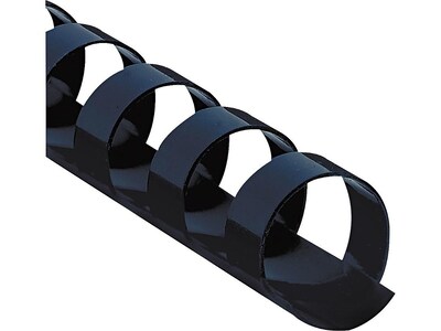 Fellowes 1/2" Plastic Binding Spine Comb, 90 Sheet Capacity, Navy, 100/Pack (52501)
