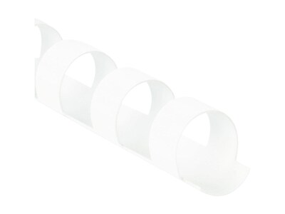 Fellowes 3/8" Plastic Binding Spine Comb, 55 Sheet Capacity, White, 100/Pack (52371)