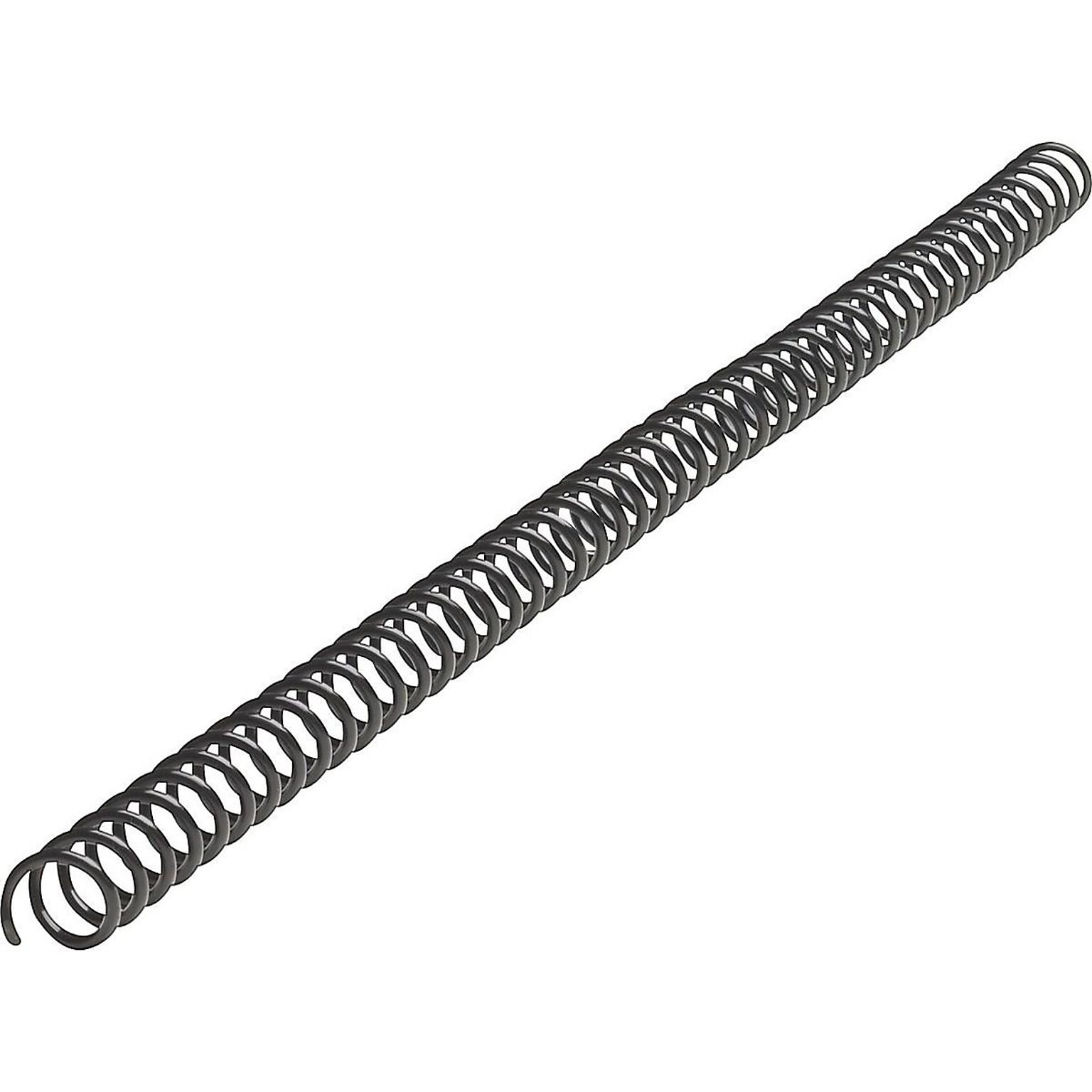 Spiral Binding 1/4 Plastic Coil Binding Spine, 25 Sheet Capacity, Black, 100/Box (334106BLAC)