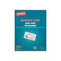 Staples Business Cards, 3.5W x 2L, White 200/Pack (20462)