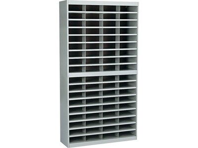 Safco E-Z Stor® 72-Compartment Literature Organizers, 37.5 x 71, Gray (9241GRR)