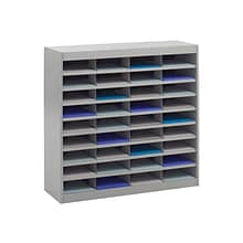 Safco E-Z Stor® 36-Compartment Literature Organizers, 37.5 x 36.5, Gray (9221GRR)