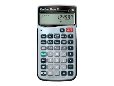 Calculated Industries Master (3405) Real Estate & Mortgage Calculator, Silver/Black