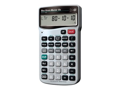 Calculated Industries Master (3405) Real Estate & Mortgage Calculator, Silver/Black