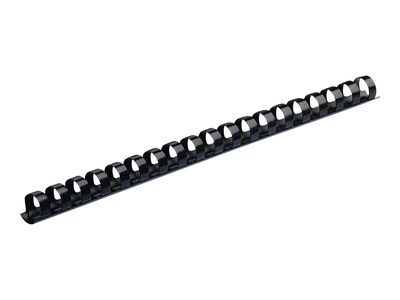 Fellowes 1/2" Plastic Binding Spine Comb, 90 Sheet Capacity, Black, 100/Pack (52326)