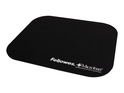 Fellowes Microban Non-Skid Mouse Pad, Black (5933901)