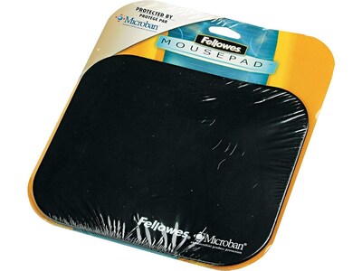 Fellowes Microban Non-Skid Mouse Pad, Black (5933901)