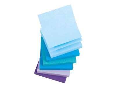 Staples Stickies® Pop-Up Notes, Assorted Watercolors, 3" x 3", 6 Pads/Pack (S-33WCP6)