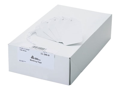 Avery Marking Pre-Strung Tags, 1.94 x 3.25, White, 1000/Box (12200)