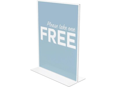 Deflecto® Classic Image® Double-Sided Sign Holder, 8.5" x 11", Clear Plastic (69201)