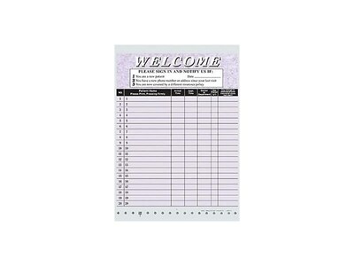 Medical Arts Press® Privacy Sign-In Sheet, HIPAA Compatible, Purple