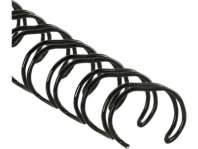 Fellowes 1/4" Metal Wire Binding Spine, 35 Sheet Capacity, Black, 25/Pack (52539)