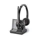 Plantronics Savi 8200 Series W8220 Wireless Noise Canceling Stereo Headset, Over-the-Head, Black (20