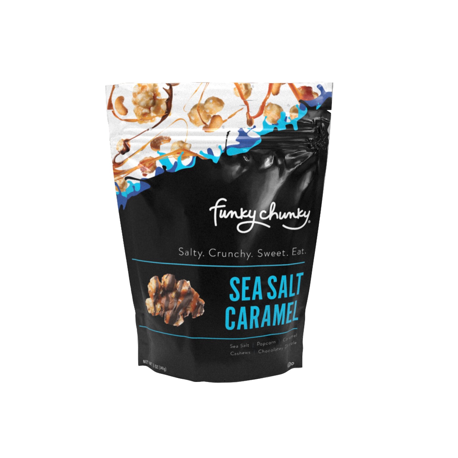 Funky Chunky Gourmet Sea Salt Caramel Popcorn, 5 oz. Bags, 6 Bags/Carton (GGI00036)