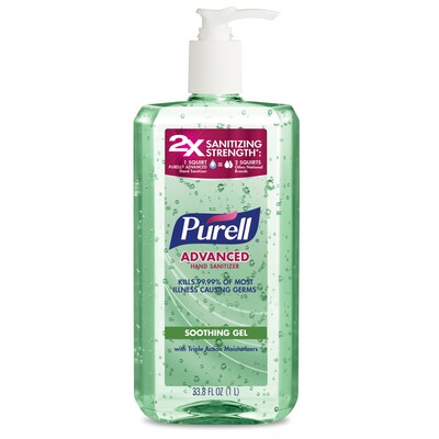 PURELL® Advanced Soothing 33.8 oz. Gel Hand Sanitizer, Fresh Scent, (3081-04-CMR)