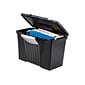 Storex File Storage Box with Organizer Lid, Letter/Legal Size, Black (61510U01C)